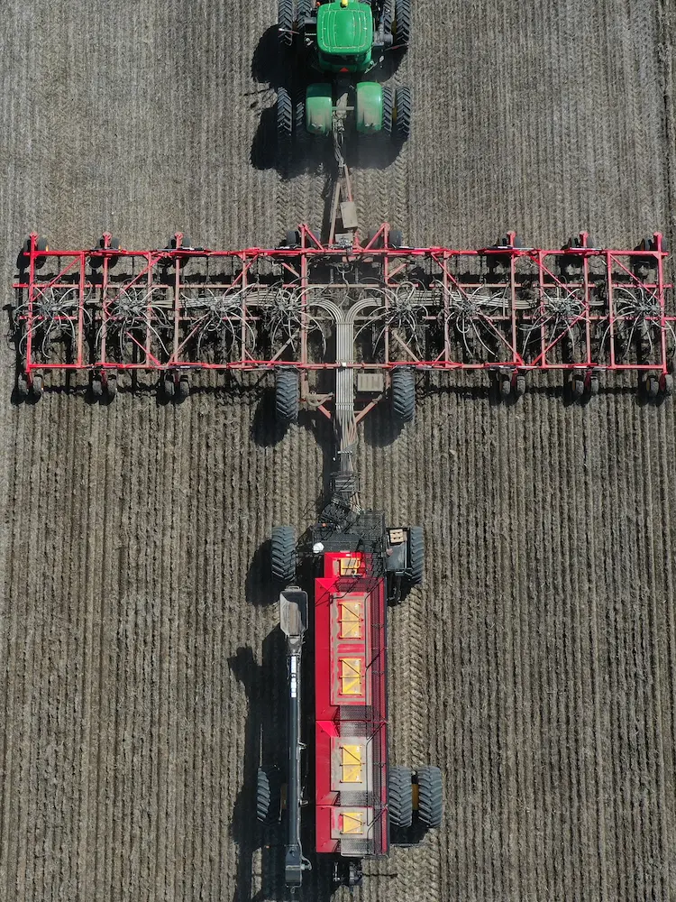 Aerial View Stainless Steel Air Hoses Farming Equipment Atlas Ag Parts